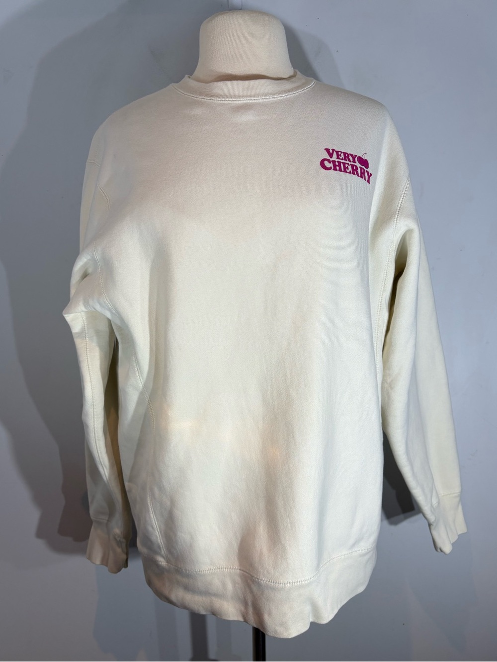 Independent Trading Company Very Cherry Coke Cream Sweatshirt Large